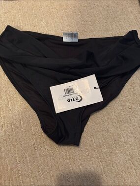 ZYIA Black Girls' Swim Bottoms - Classic Solid